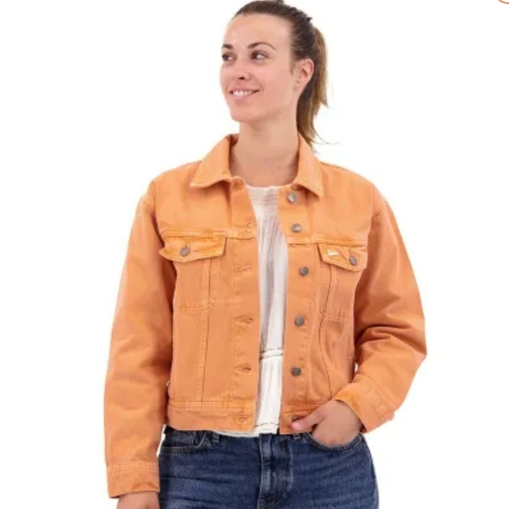 Surperdry Orange Denim Jacket women's 12